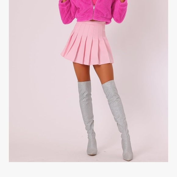 Allegra K Women's Vibrant Pink Teddy Jacket - Picture 2 of 8